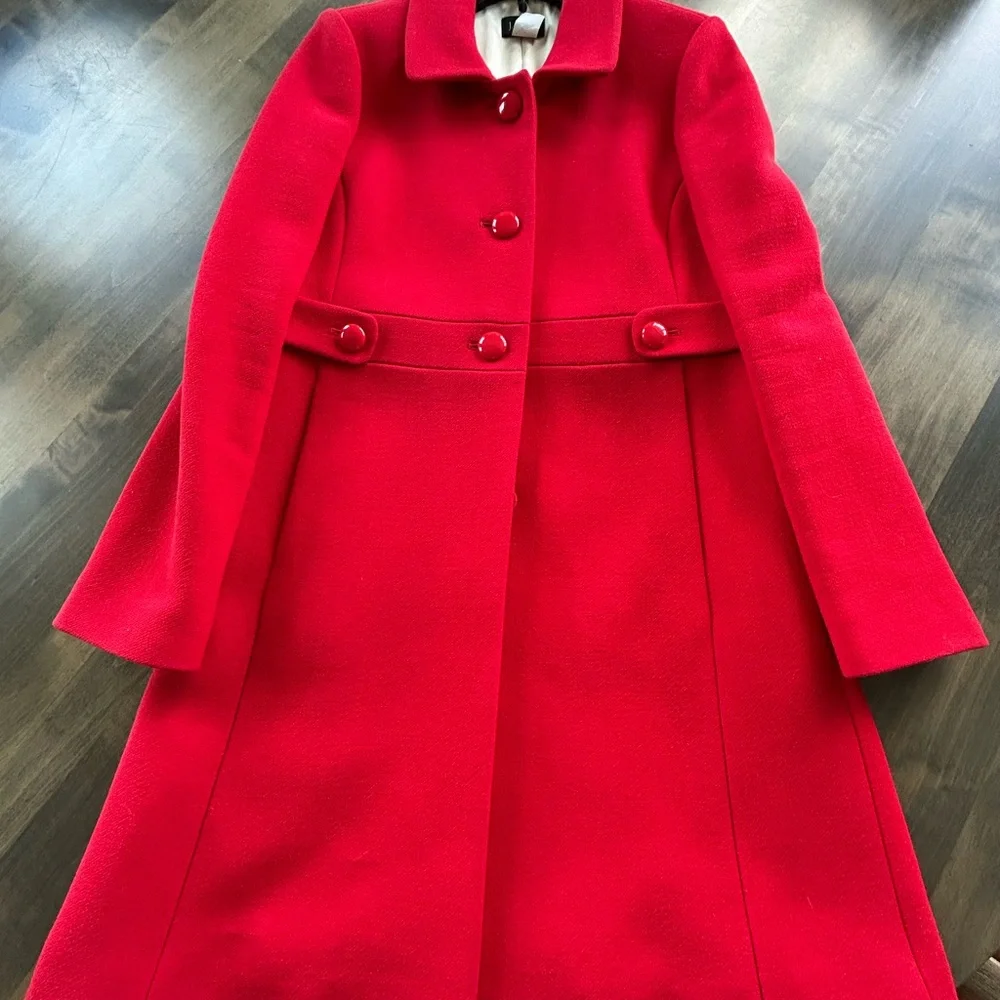 J. Crew Vibrant Red Coat ♥️♥️